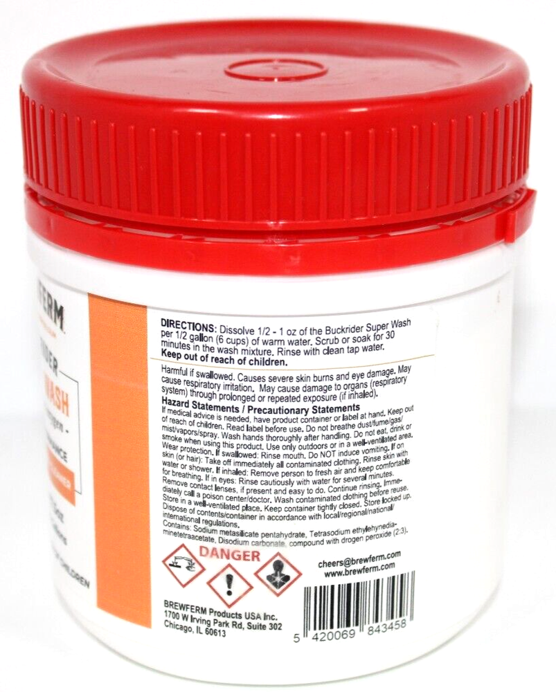 Brewferm Buckrider Super Wash Active Oxygen High Performance Multipurpose Clean