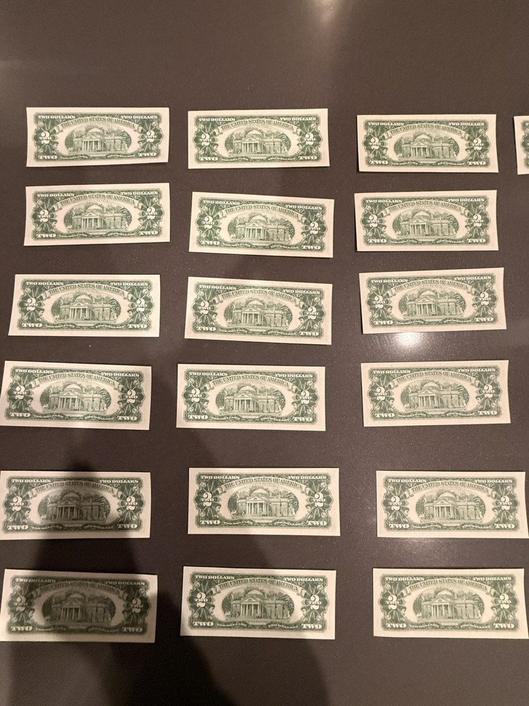 1963 2$ Red Seal Consecutive Order Bills UNCIRCULATED