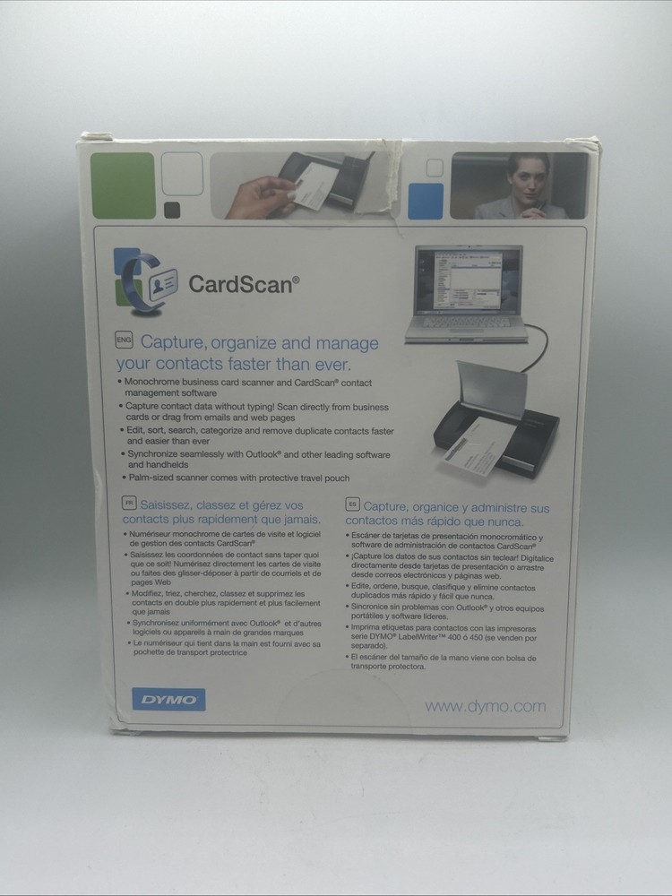 DYMO CardScanner Personal Portable Contact Management System