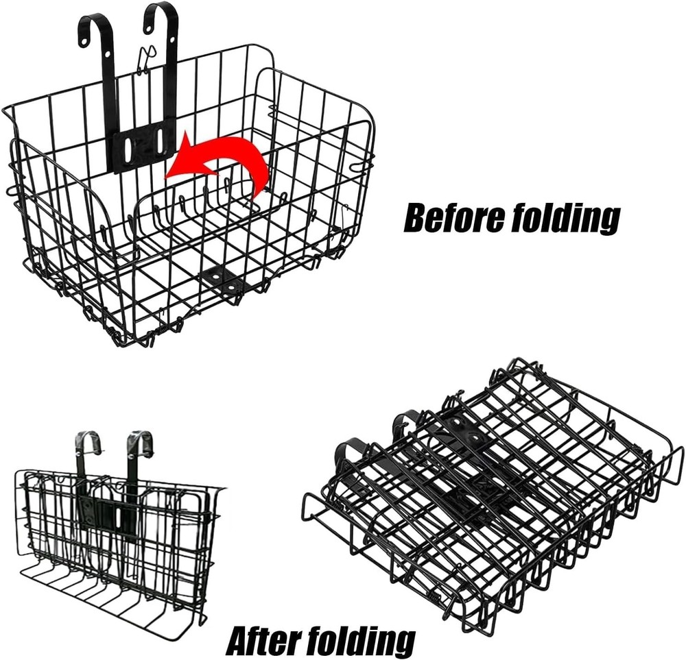 Versatile Folding Bike Front Basket - Carry Pet & Essentials, Easy Installation