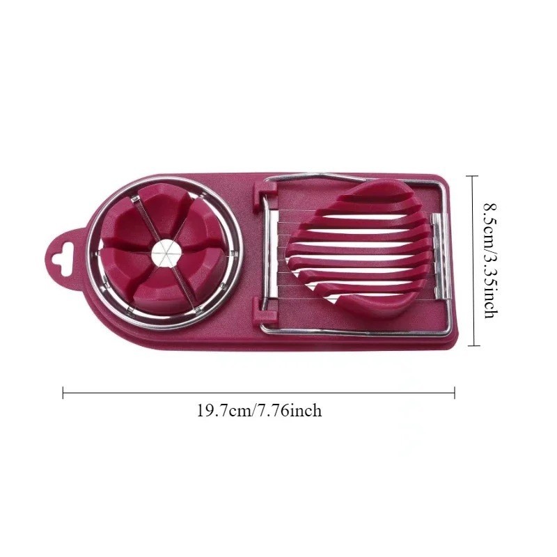 Egg Slicer Dicer Wedger Quick Easy Sharp Stainless Steel Wire Dishwasher-Safe