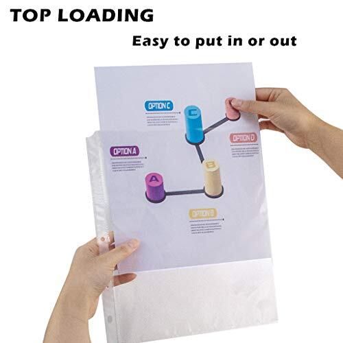 Sheet Protectors for 3 Ring Binders - 100 Pack Letter Size Top 100 Sheets Clear