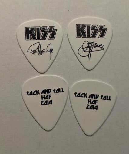 KISS 2014  TONIGHT SHOW / Rock and Roll Hall of Fame Set of 2 Guitar Pic Pick