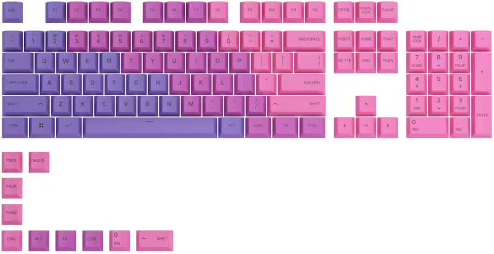 Glorious - GPBT Gradient Universal Keycap Set Compatible with Most 100% 85% 8...