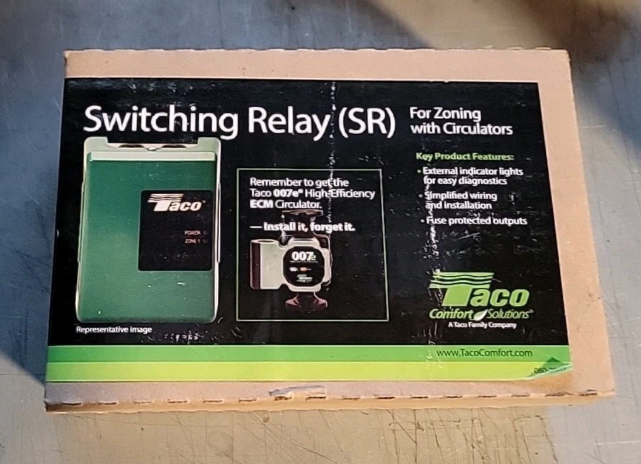 Taco SR501-4 Switching Relay 1 Zone Circulator Pump Control