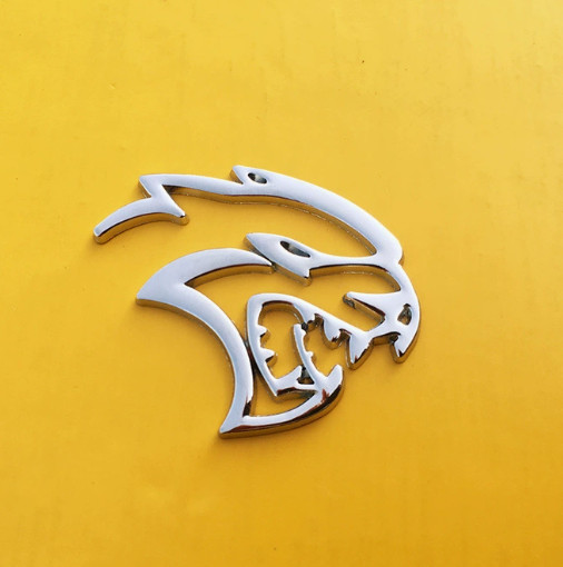 2x Universal Fender 3D Metal Hellcat Badge Emblem Left Right Side Chrome