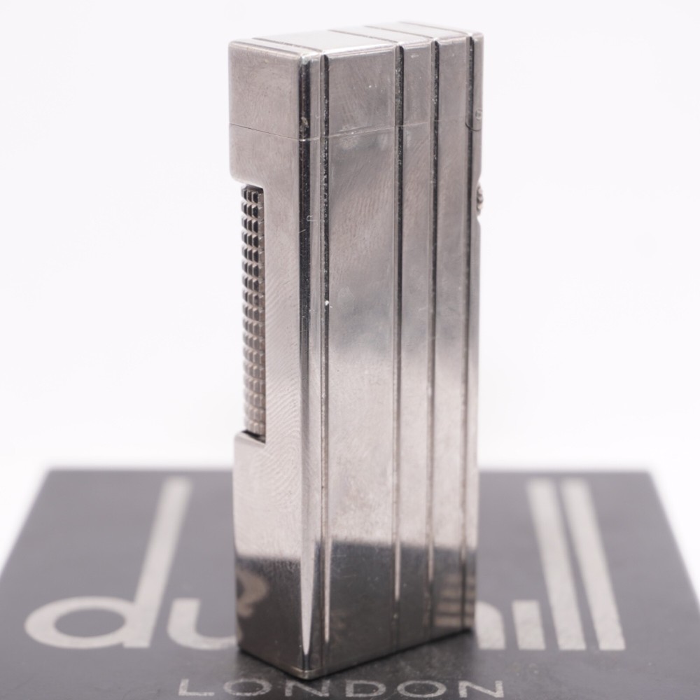 Dunhill Lighter Palladium 4 LINE Pattern_Ultrasonically cleaned _Working