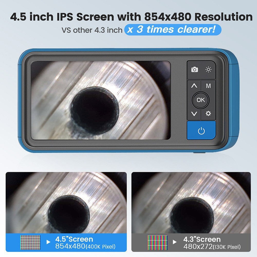 Teslong Rigid Rifle Borescope 4.5" Monitor Fits .20 Caliber & Larger 26inch Rod
