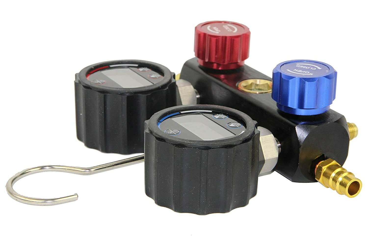 Elitech DMG-1B Digital Pressure Gauge HVAC w/ Charging Hoses Carrying Case