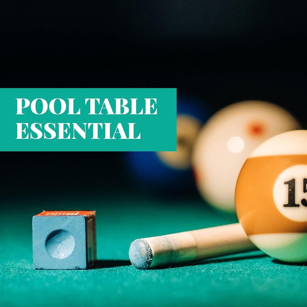 72 Blue Pool Chalk Cubes for Enhanced Game Precision and Performance