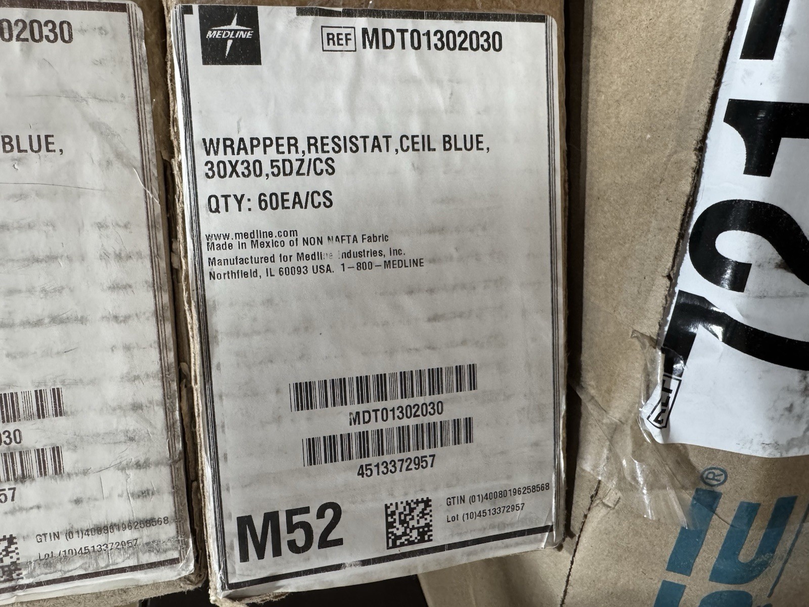 Medline MDT01302030 ResiStat Reusable Sterilization Wrappers 30"x30" Case of 60