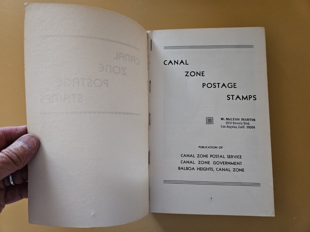 Canal Zone Postage Stamps, (1961 paperback)