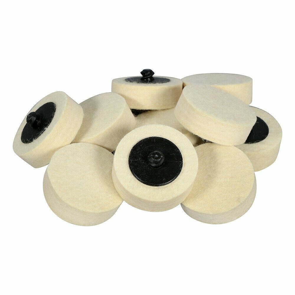 10 Pack - 2" BHA Polish Plus Quick Change Felt Buffing Discs Roloc Type R
