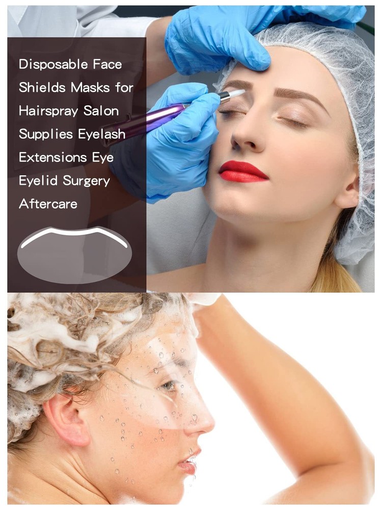 200 PCS Microblading Permanent Makeup Shower Face Shields Visors, Disposable ...
