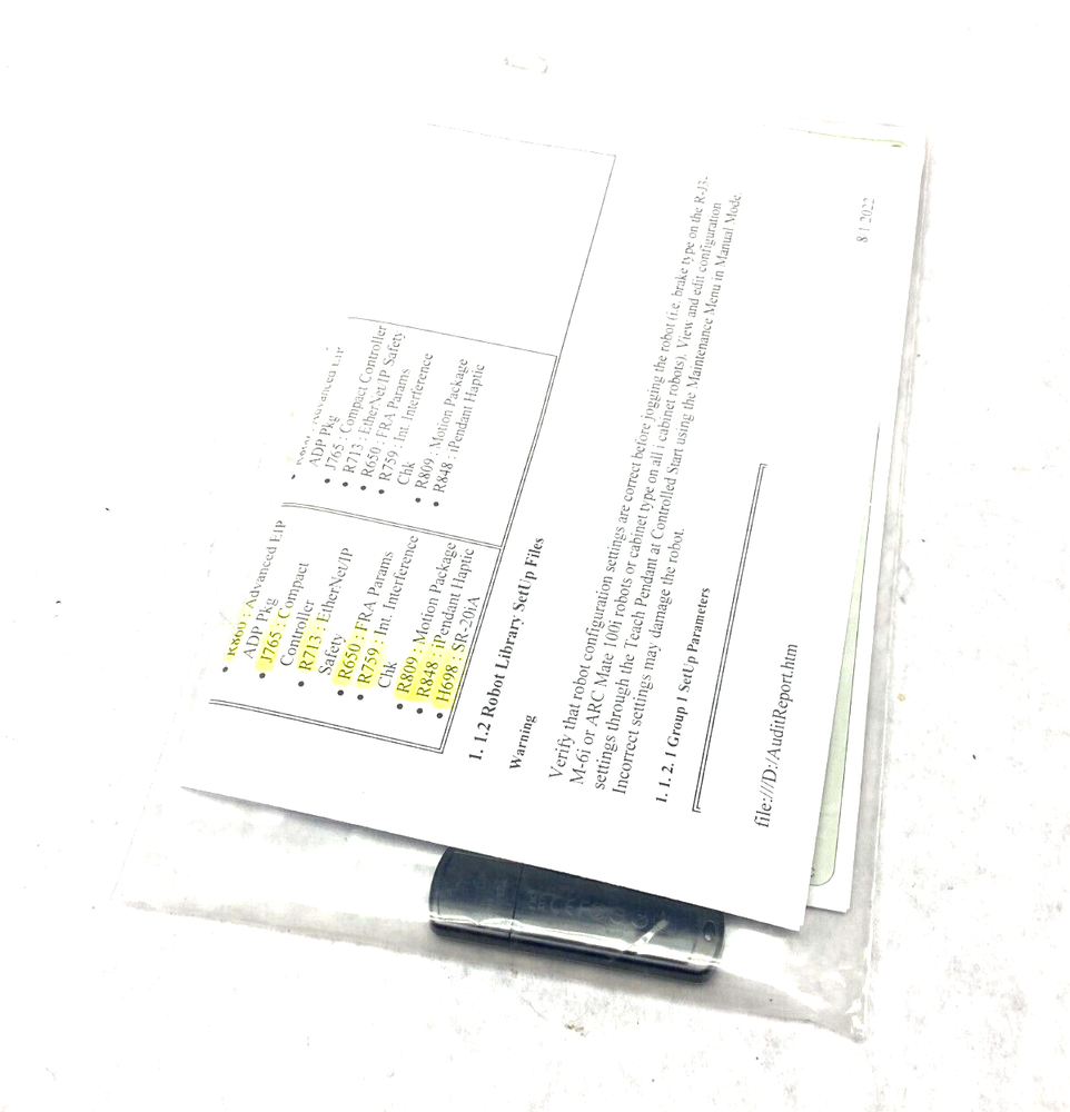 Fanuc SFT-1224006133-0001 Robot Application Software Rev. 0A