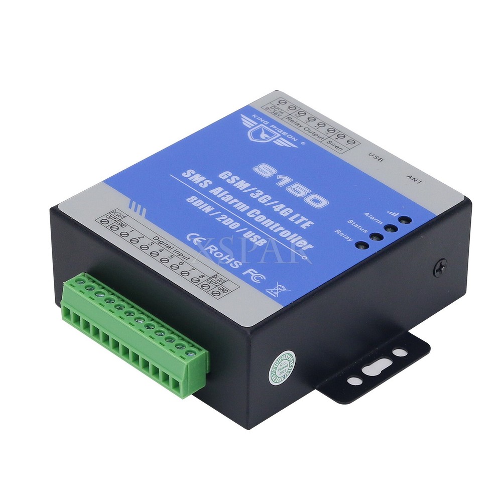 Alarm Controller SMS Relay Switch 8DIN 2DO USB S150 2G Version top 8-Channel SMS