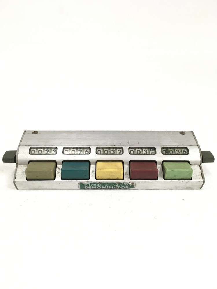 Multiple Tally Denominator 5-Button Mechanical Counter Unit, WORKING FREE SHIP