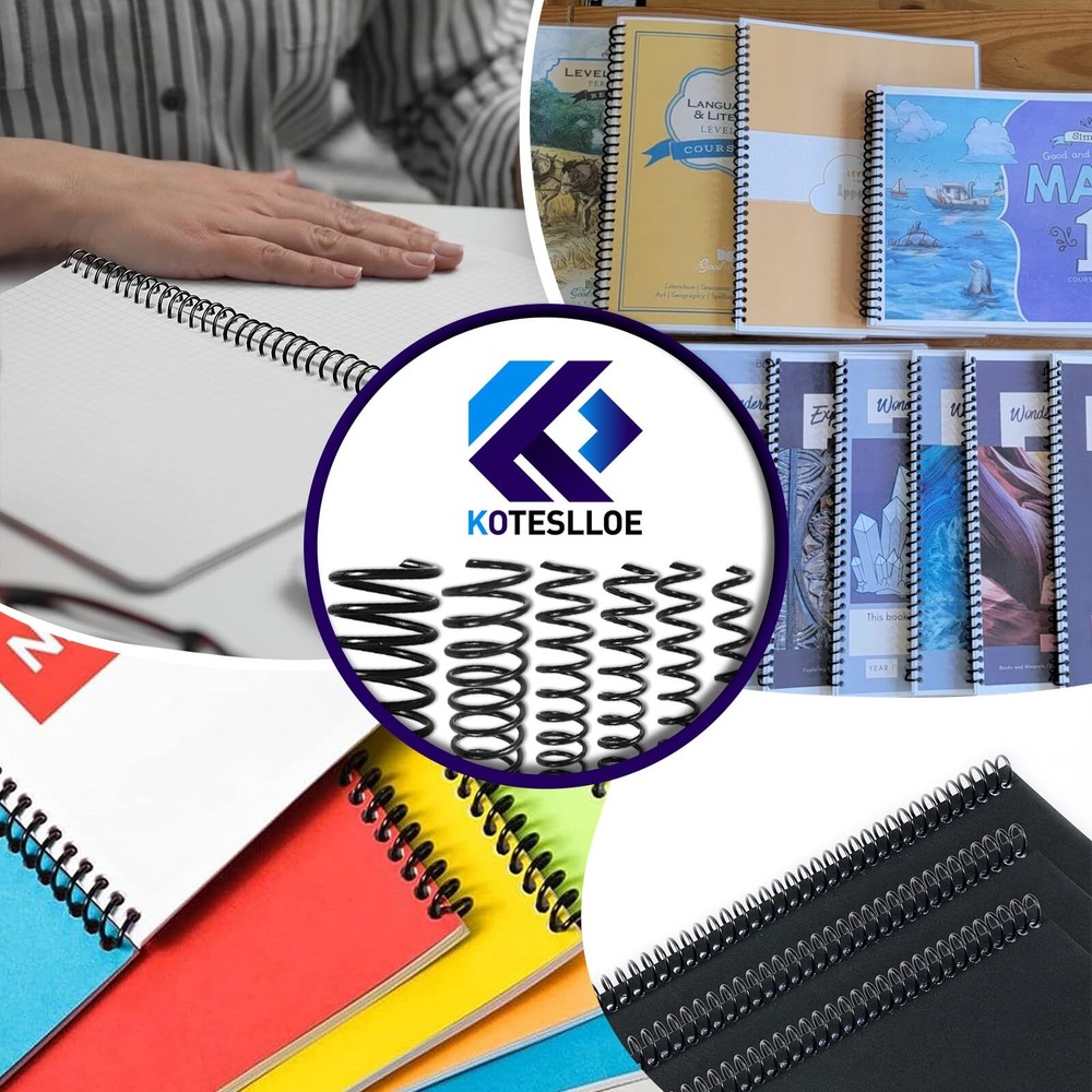 150 Pack Spiral Binding Coils 41 Pitch Plastic Binding Coils Kit 6 Different ...