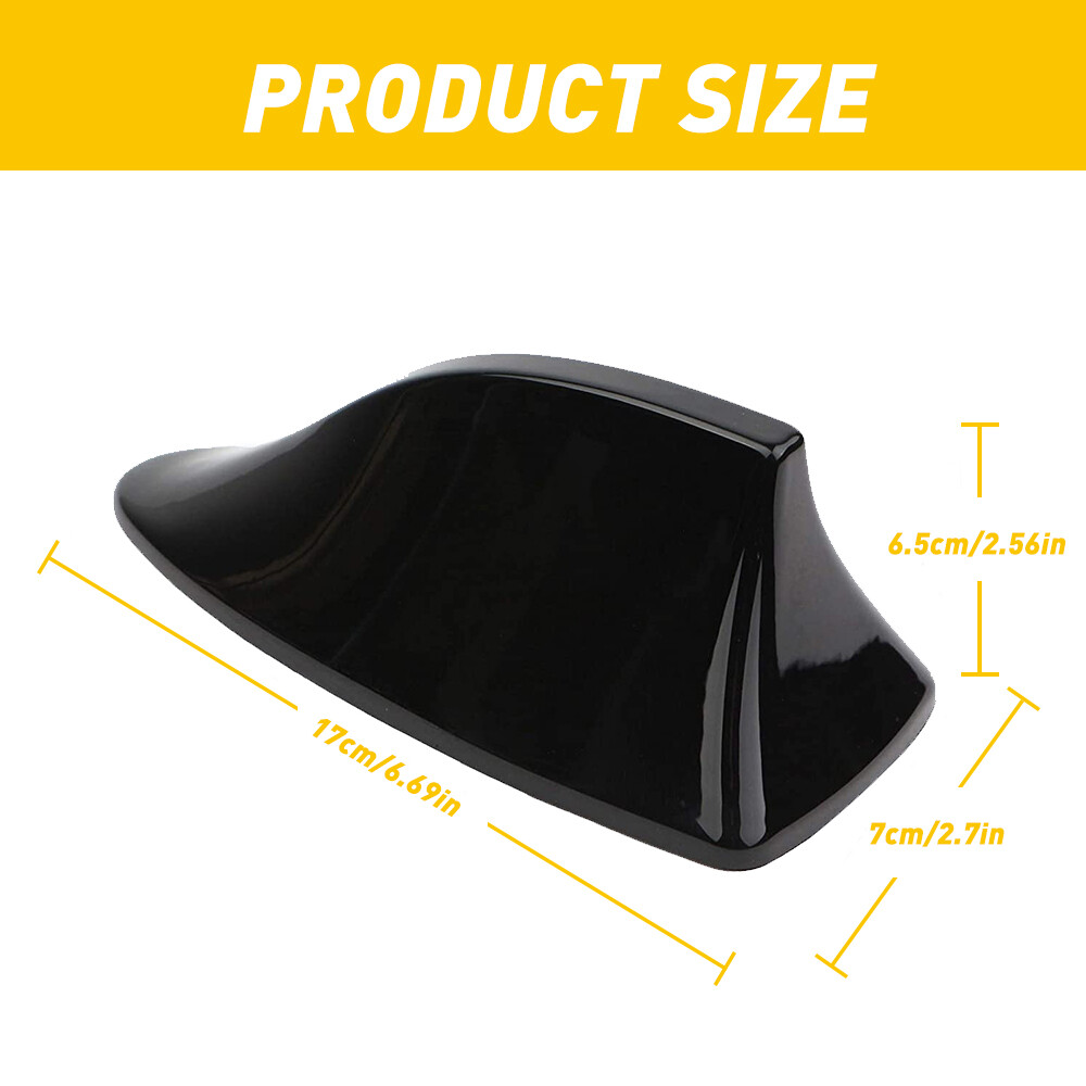 For Hyundai Kia Roof Shark Fin Radio Aerial Signal Antenna FM/AM Black Universal