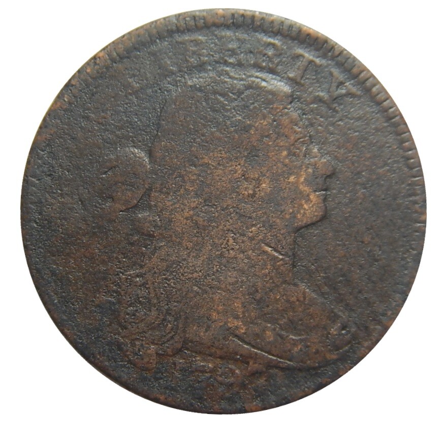 Large cent/penny 1797 Sheldon 143 stemless reverse rarity 5