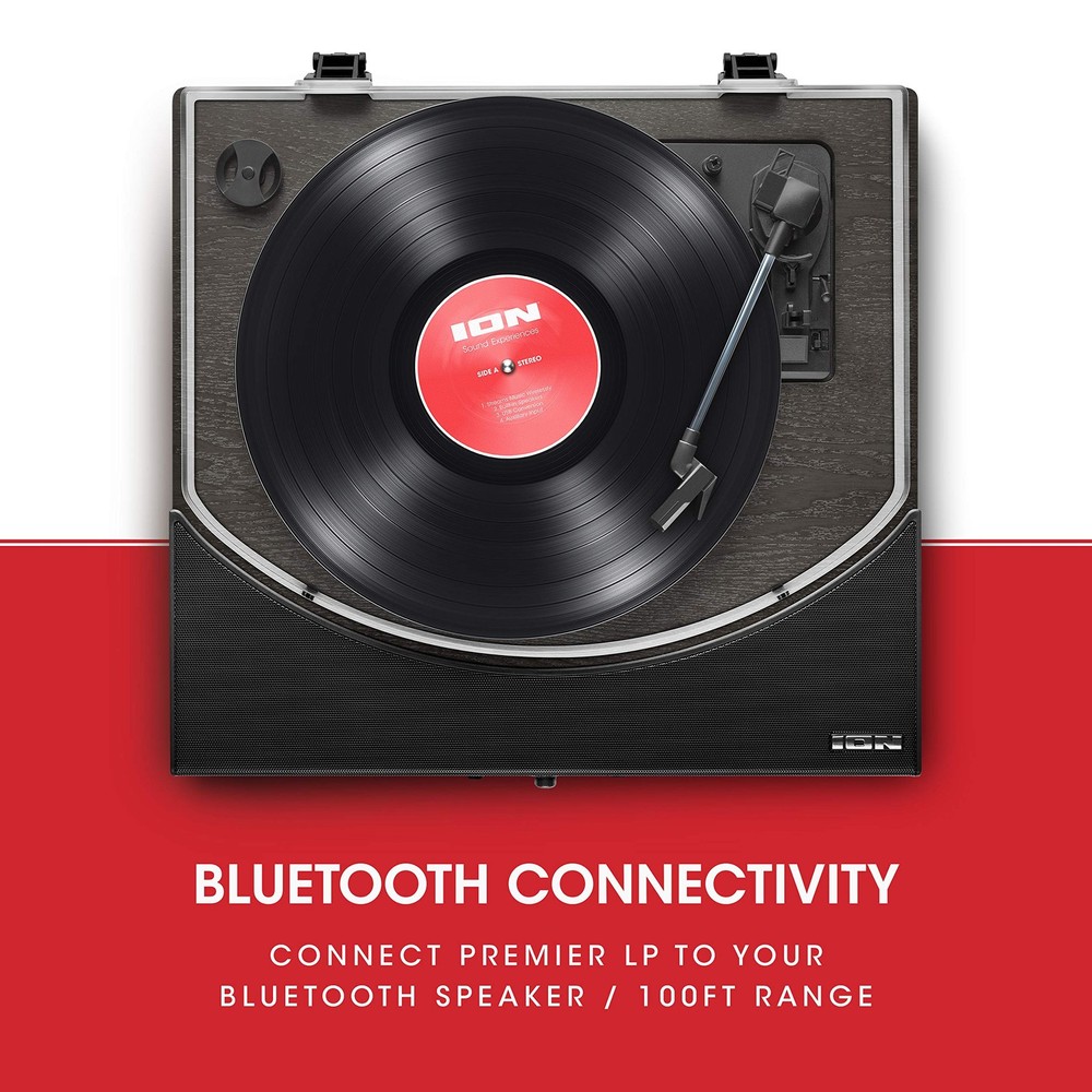 ION Audio Premier LP Record Player Bluetooth USB Built-in Speaker Auto-Return JP