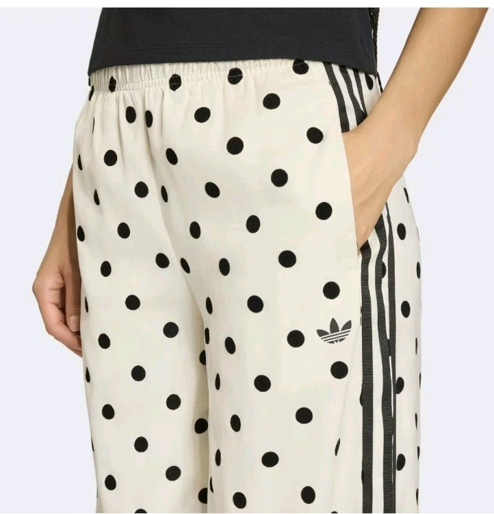 Adidas SATIN POLKA DOTS WIDE LEG PANTS XL New Nwt