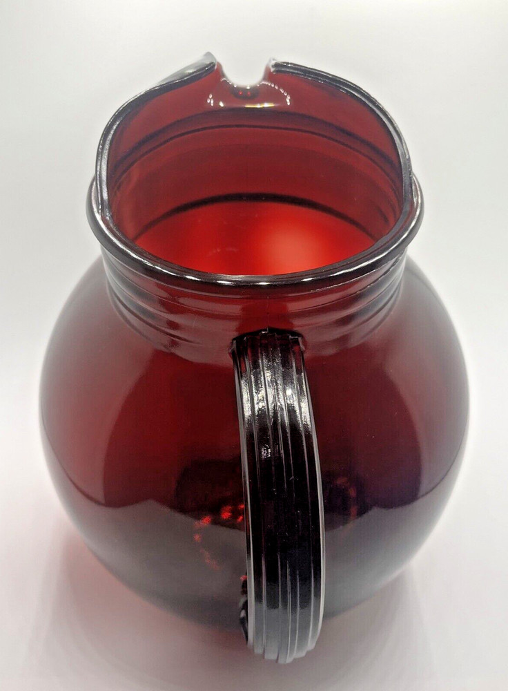 Vintage Anchor Hocking Ruby Large Ball Pitcher
