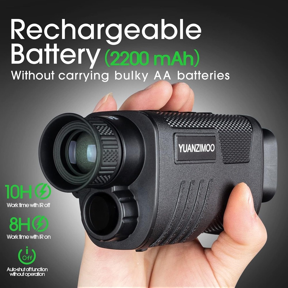 Rechargeable Night Vision Monocular & Tripod: Explore in 100% Darkness with Ease