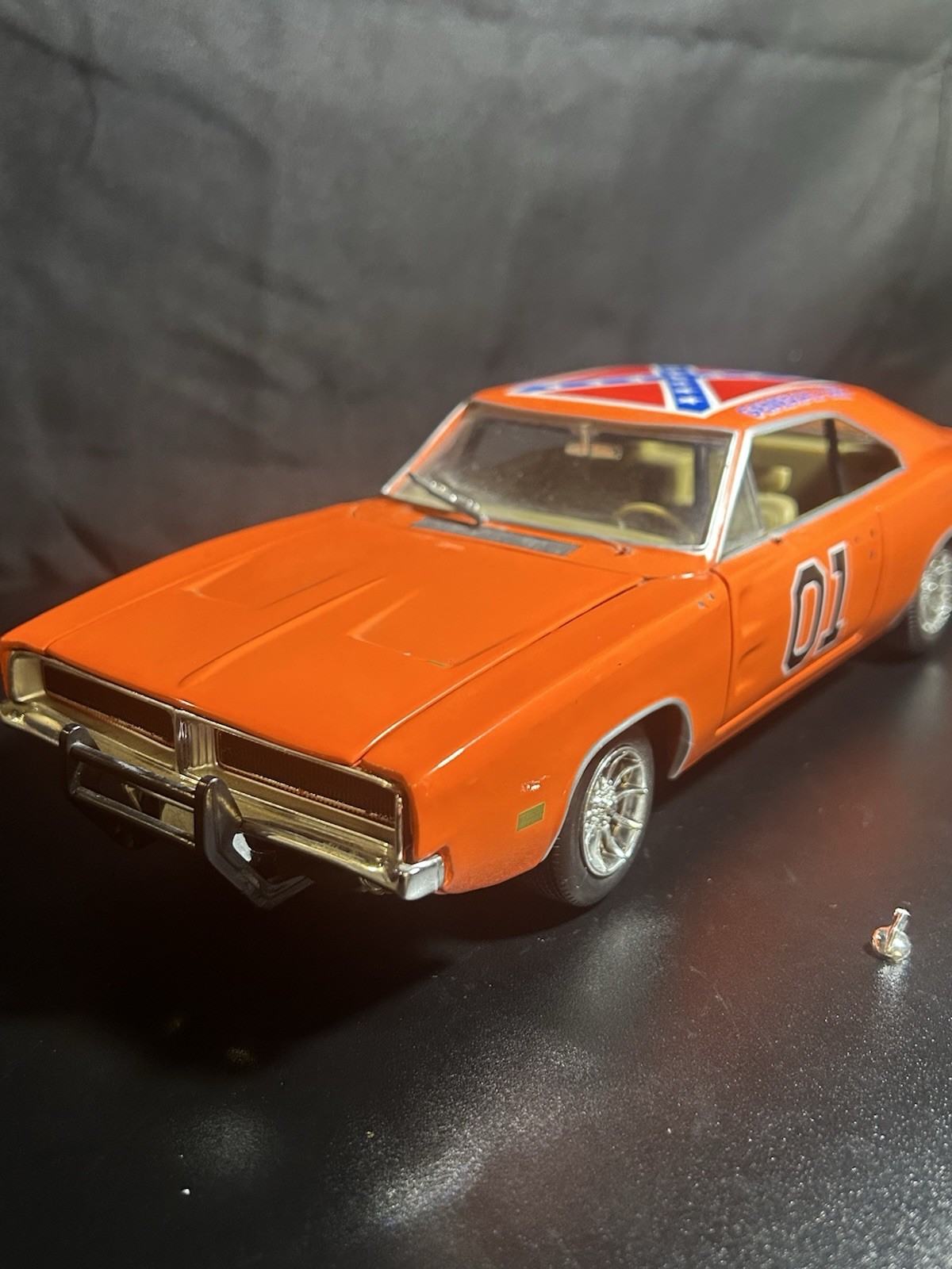 The Dukes Of Hazzard 1:18 General Lee Signed Autographed By Rick Hurst Cletus