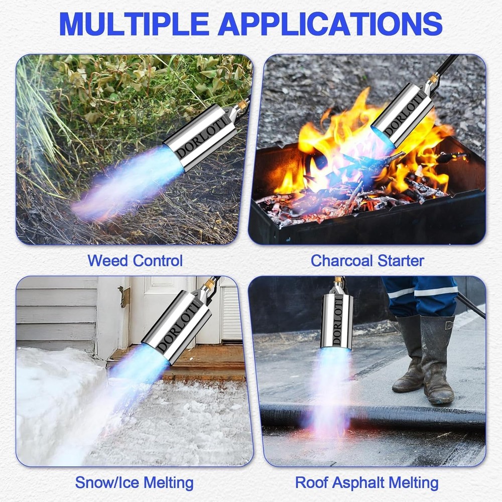 Durable Propane Torch Kit with 12.5FT Multi-Layer Hose - Certified Safety