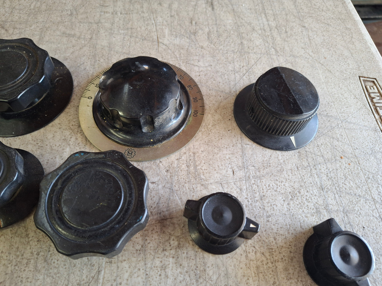 Lot of 40 Vintage Ham Radio Dials Indicator Knobs
