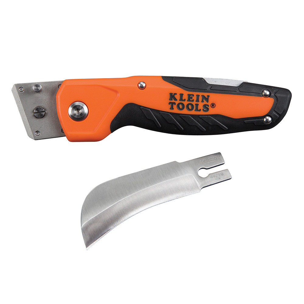 Klein Tools 44218 Cable Skinning Utility Knife w/ Replaceable Blade