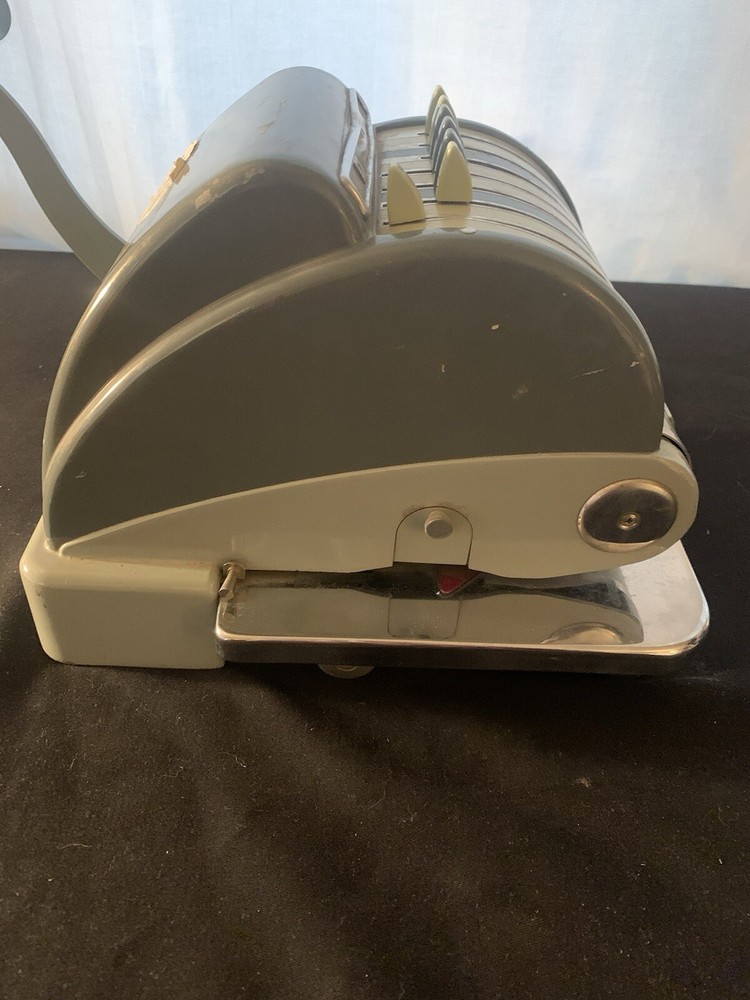 F & E "Excel" Model Check Protector by Hedman Co Chicago - Vintage Check Printer