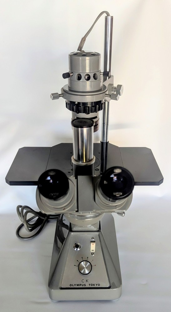 Olympus Tokyo CK Binocular Inverted Microscope w/ Light Source & Manual