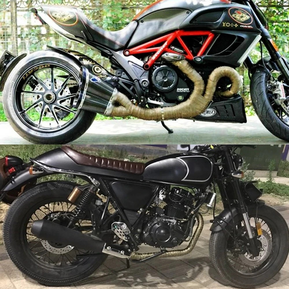 2" 50FT Titanium Exhaust Wrap Manifold Header Pipe Heat Wrap Tape w/ 10 Ties Kit