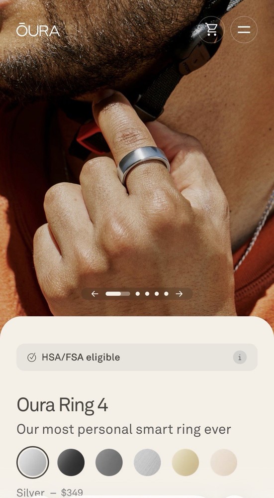 Oura Ring Gen 4 Size 9- Silver