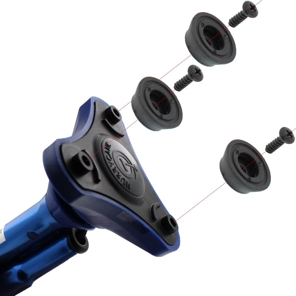 3x Replacement Rubber Cane Tips Screw-In Feet for Folding Walking Sticks