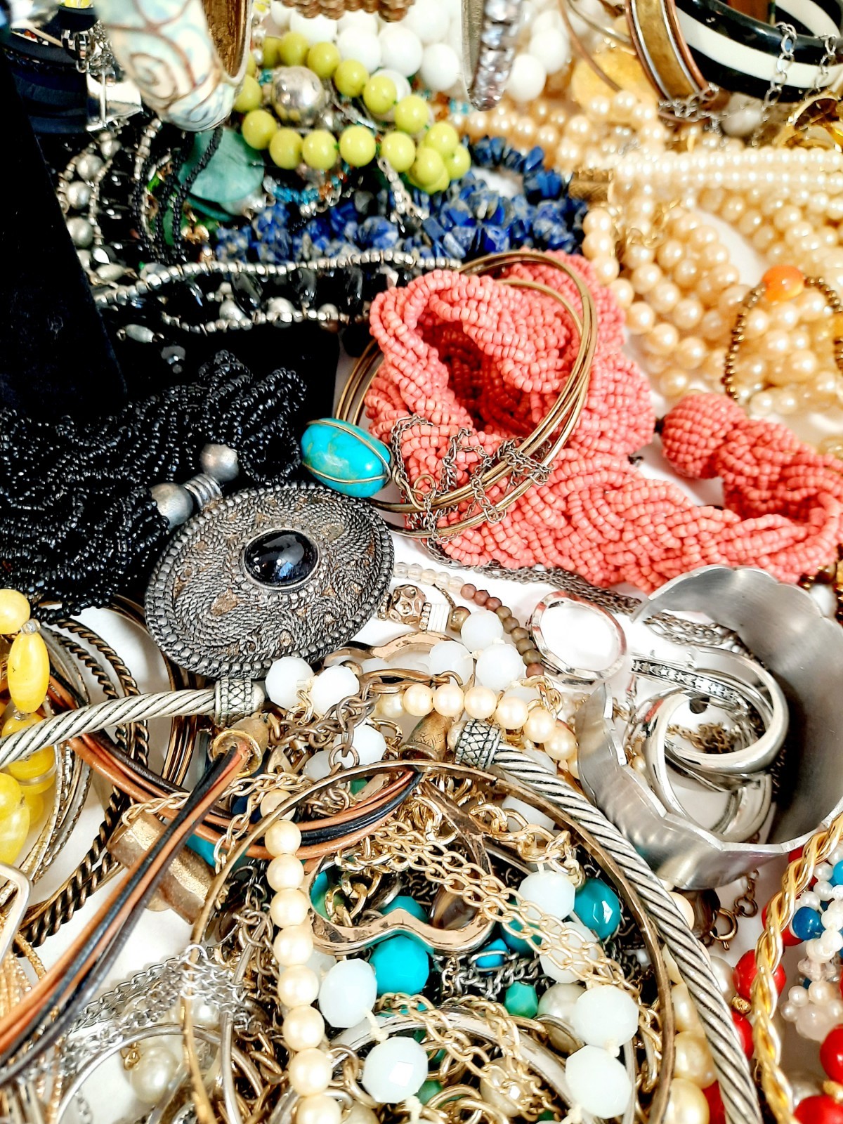 Vtg Modern 1.5Lbs Jewelry Estate Fashion All Wearable Craft Resell