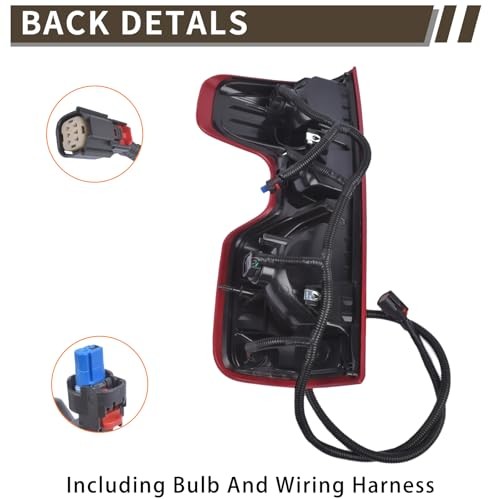 Tail Light Assembly Compatible With 2019-2024 Right Passenger Side Halogen Type