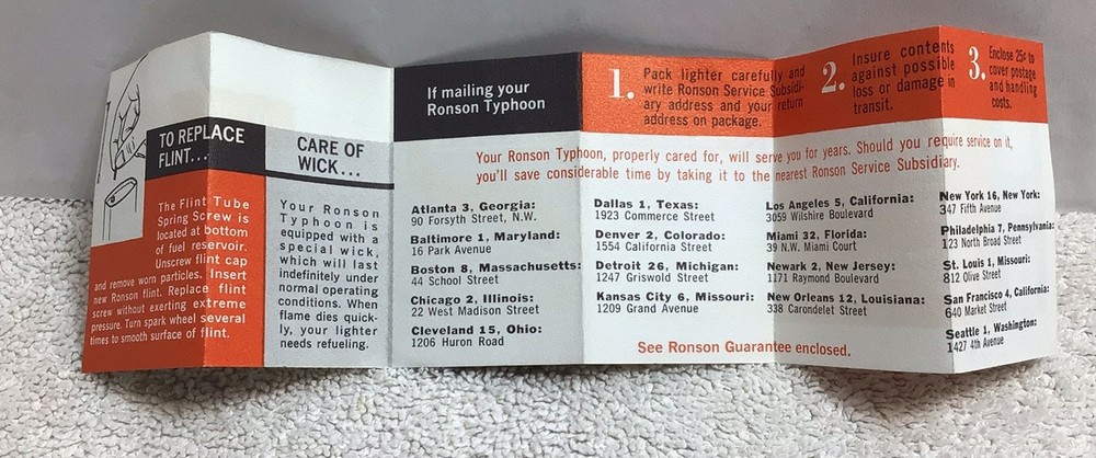 Vintage Ronson typhoon lighter in original box == Untested ==