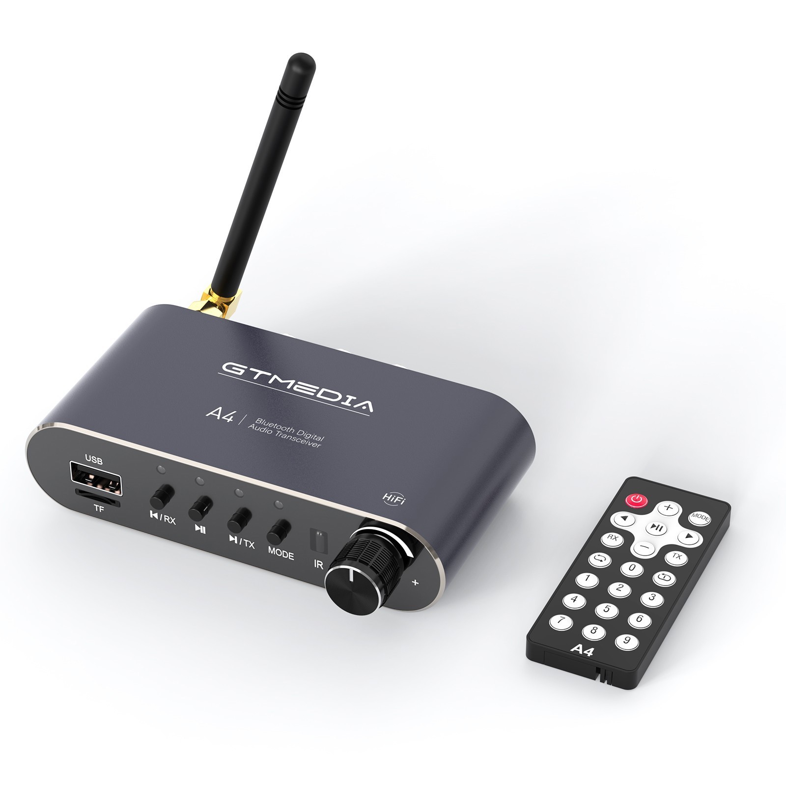 GTMEDIA A4 Hi-Fi Bluetooth v5.1 Audio Receiver COAXIAL OPTICAL Audio Adapter New