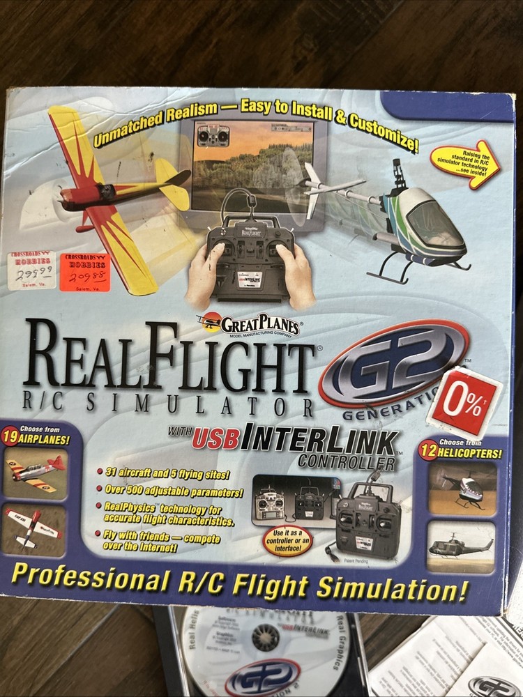 Great Planes Real Flight R/C Simulator Futaba Interlink Plus USB Controller