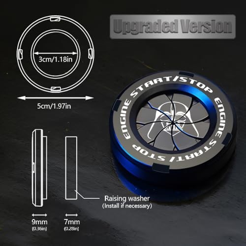 Rotary Push Start Button Cover, Darth Vader Car B-Darth Vader-Black