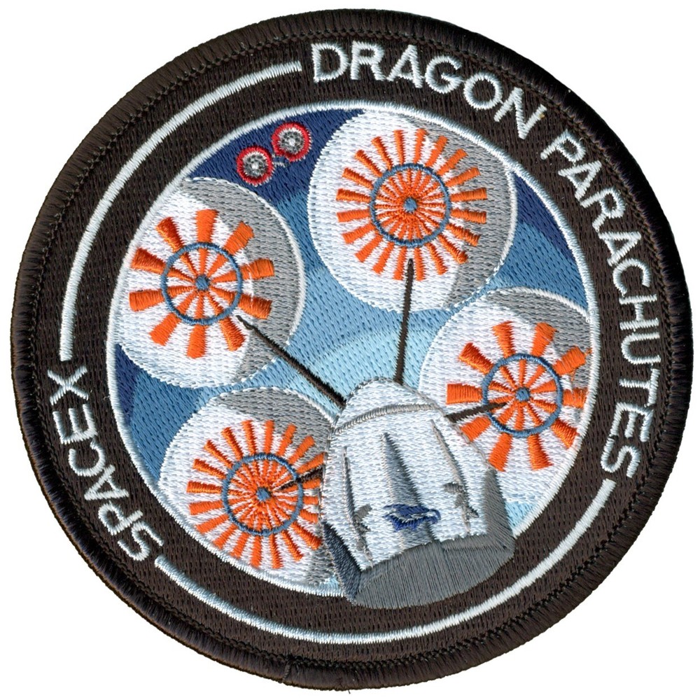 NASA - SPACEX DRAGON PARACHUTES - AUTHENTIC COMPANY PATCH