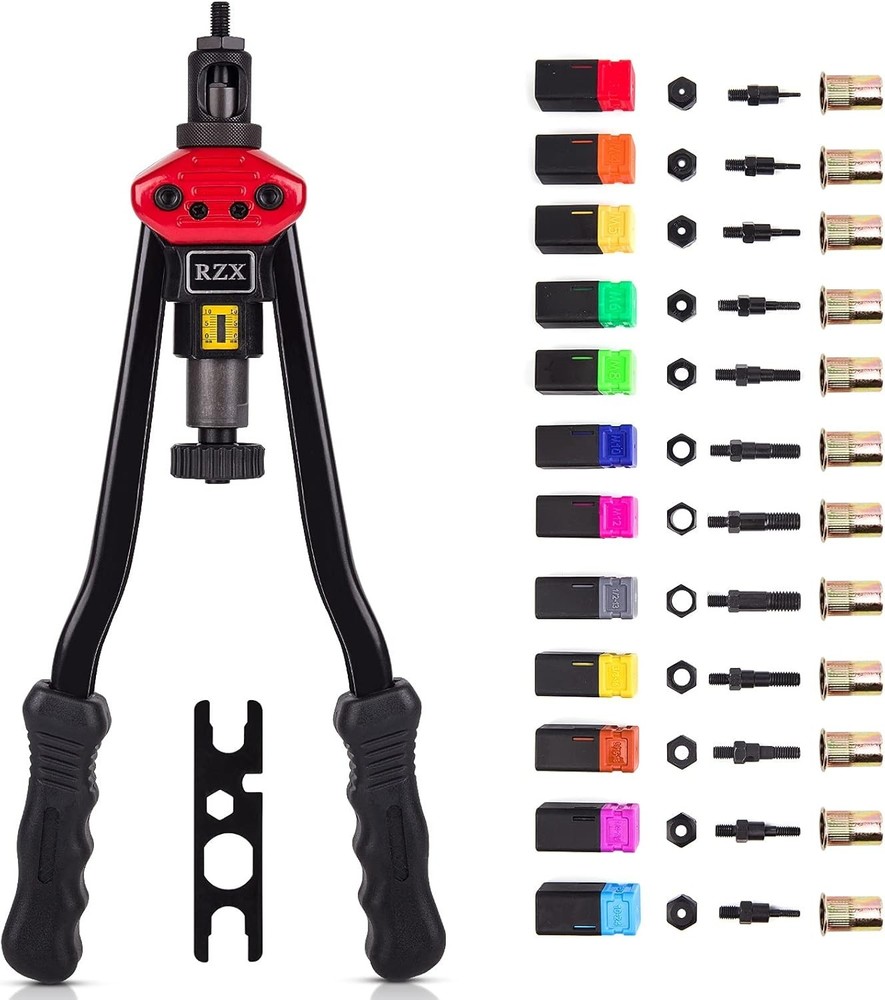 Rivet Nut Gun Kit Rivnut Setting Tools Nut Setter Tool Hand Blind Riveter 16"
