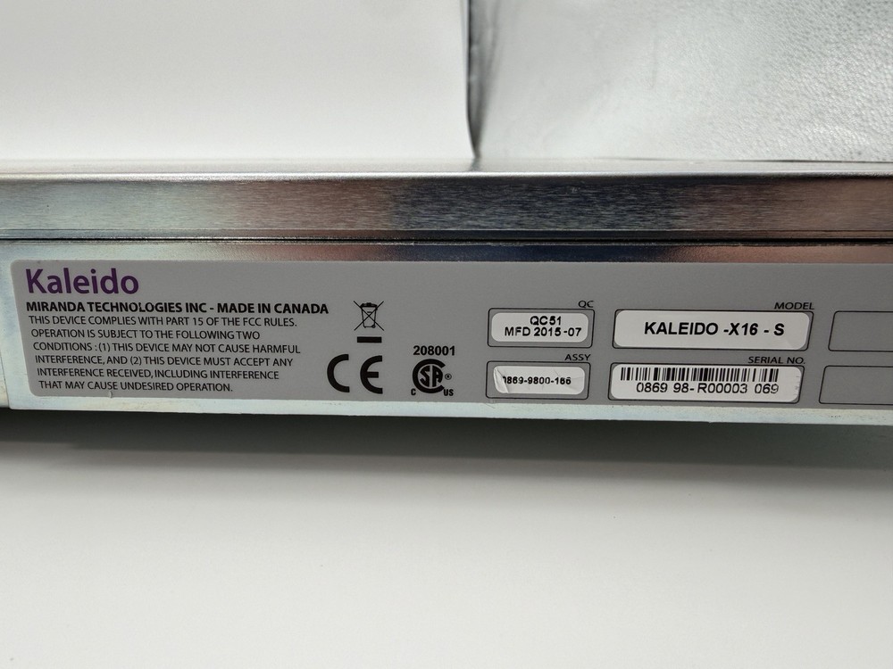 Miranda Kaleido-X16-S 16-Input Multi-Image Processor Single Head Multiviewer