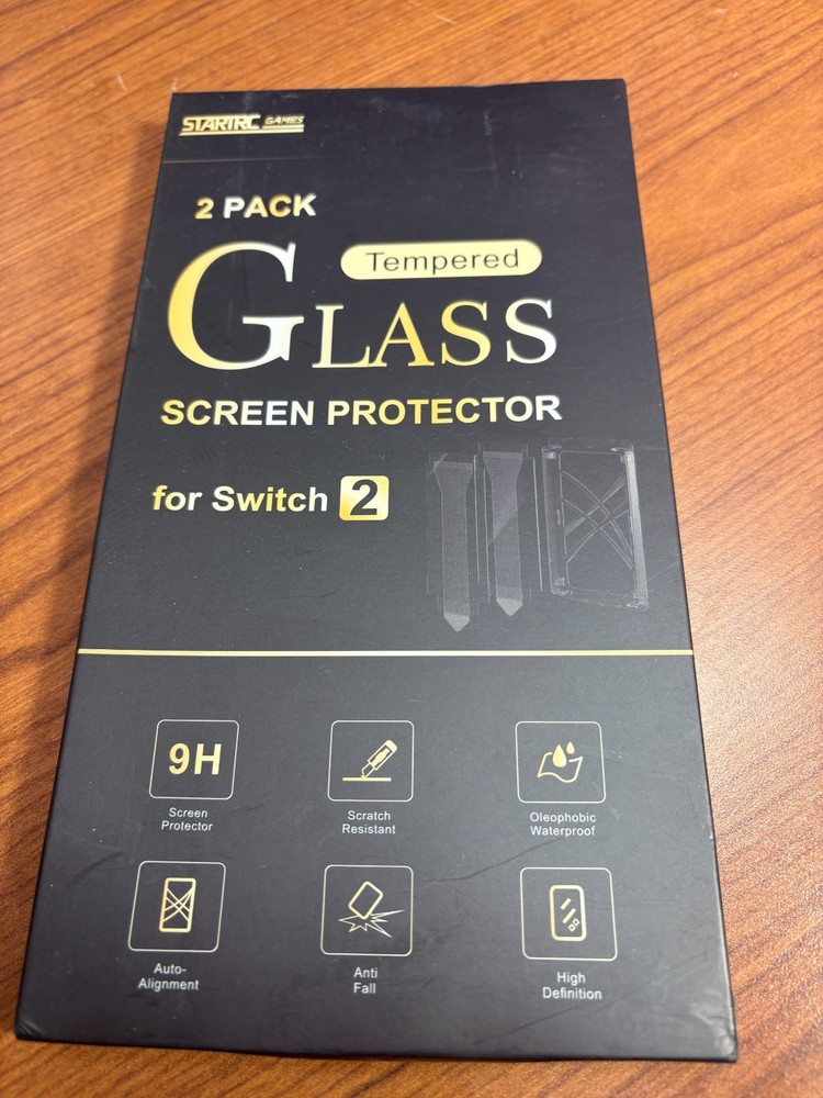 2-Pack Tempered Glass Screen Protector for Nintendo Switch 2, 9H, Clear
