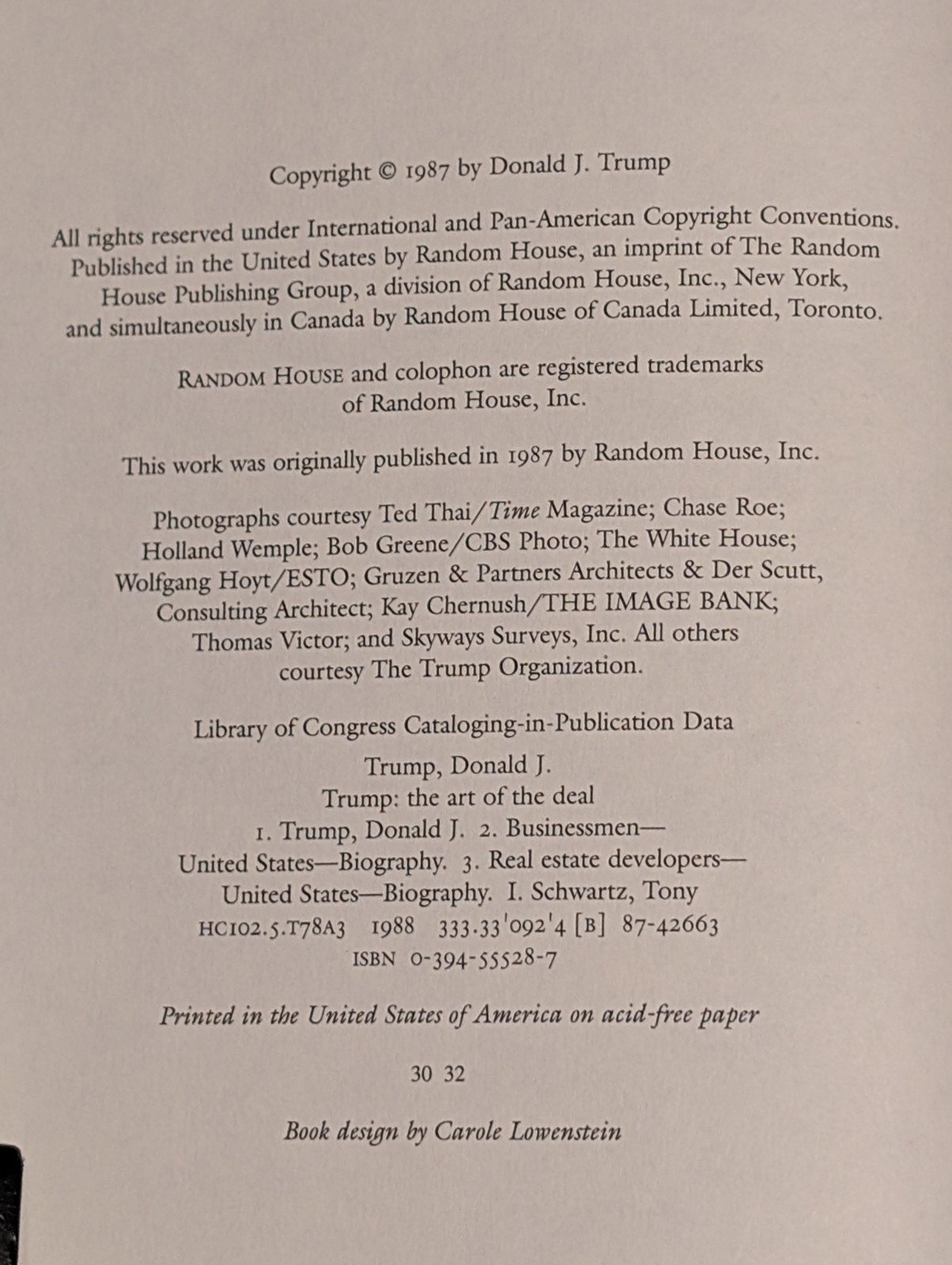 SIGNED Trump The Art Of The Deal Hardback Book Official 2016 Election Edition