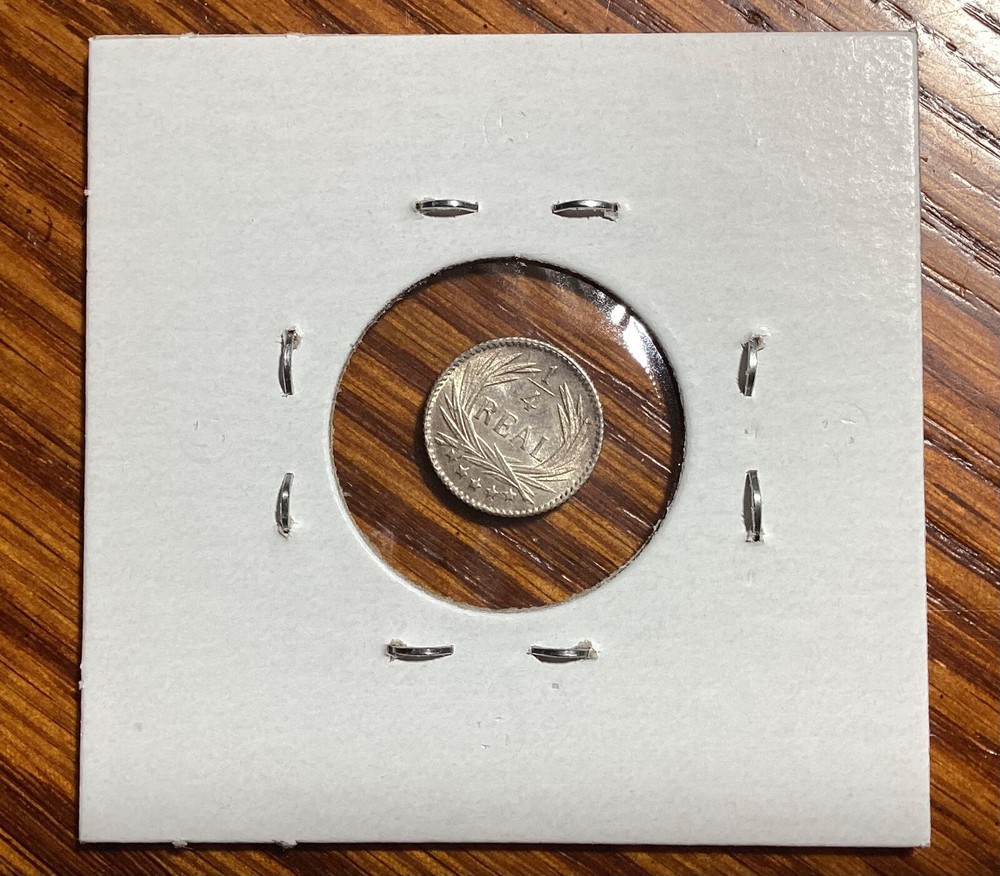 guatemala 1897 ¼ Real Silver Coin (UNC)