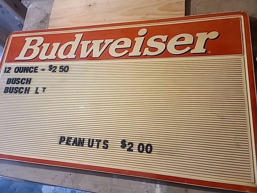 🔥  VTG BUDWEISER LETTER BAR SIGN 🔥